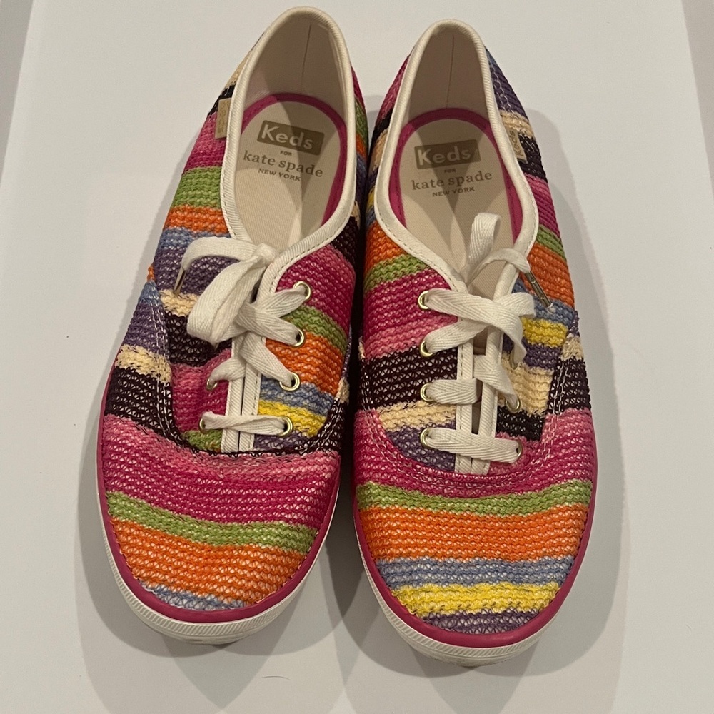 Kate Spade and Keds collaboration multicolored laceup sneakers  size 7 1/2